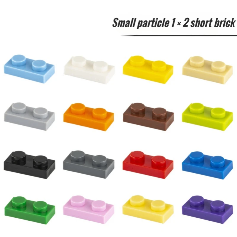 

100g Moc Building Blocks Thin Figures Bricks 1x2 Dots Color Educational Creative Size Compatible With 3023 Toys for Children