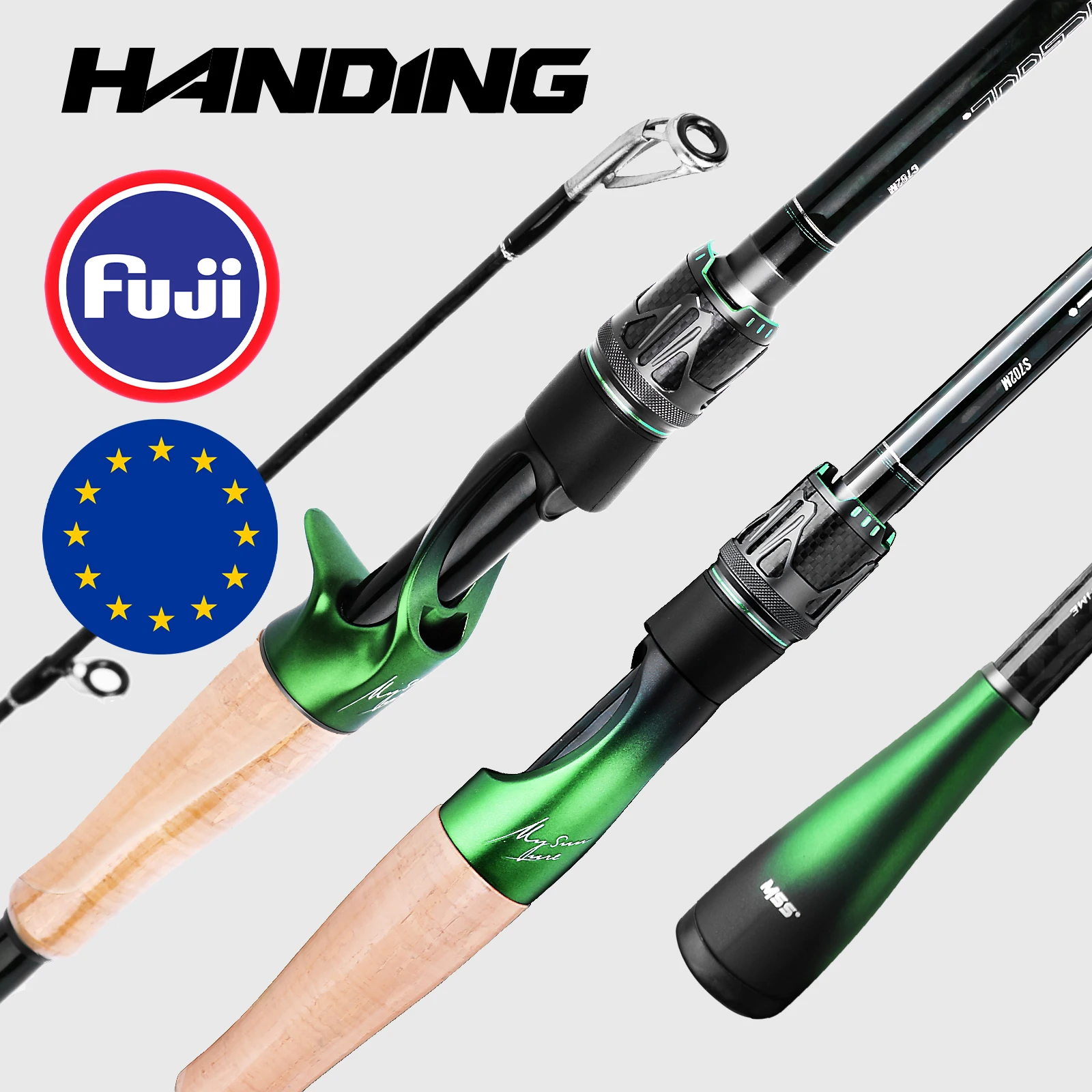 HANDING Magic Soul Fishing Rods XF Action TORAY® 36 Ton Full Carbon Blanks Bass Spinning Fishing Rod FUJI® A Guides Casting Rod