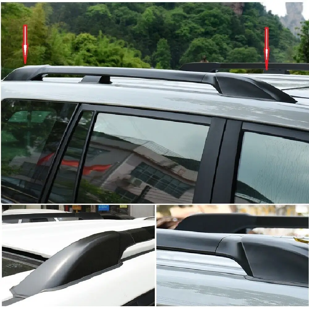 4x ABS Car Roof Rack Rail Ends Cover Shells Snap Design For Toyota Prado Fj120 2003-2009 2.7L 4.0L Car Surfboard Racks Accessory