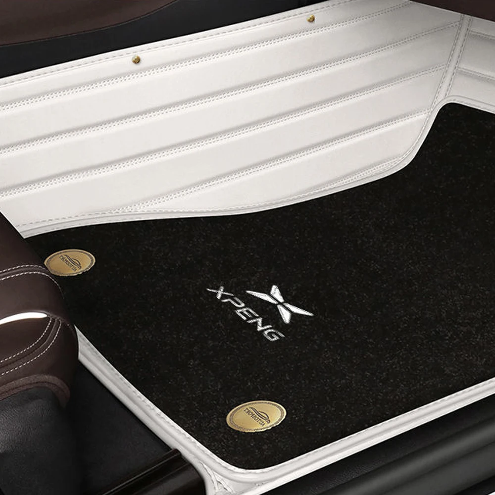 For Xpeng G6 G9 P7 G3 G3i P5 P7i Car Foot Mat New Energy Imitation Cashmere Full Surrounding Double-deck Car Foot Mat