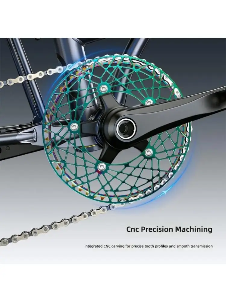 

Aluminum Alloys Bicycles Single Disc Plate Folding Bike 130BCD Chainring Integrated Tooth Plate Protectors Easy to Install