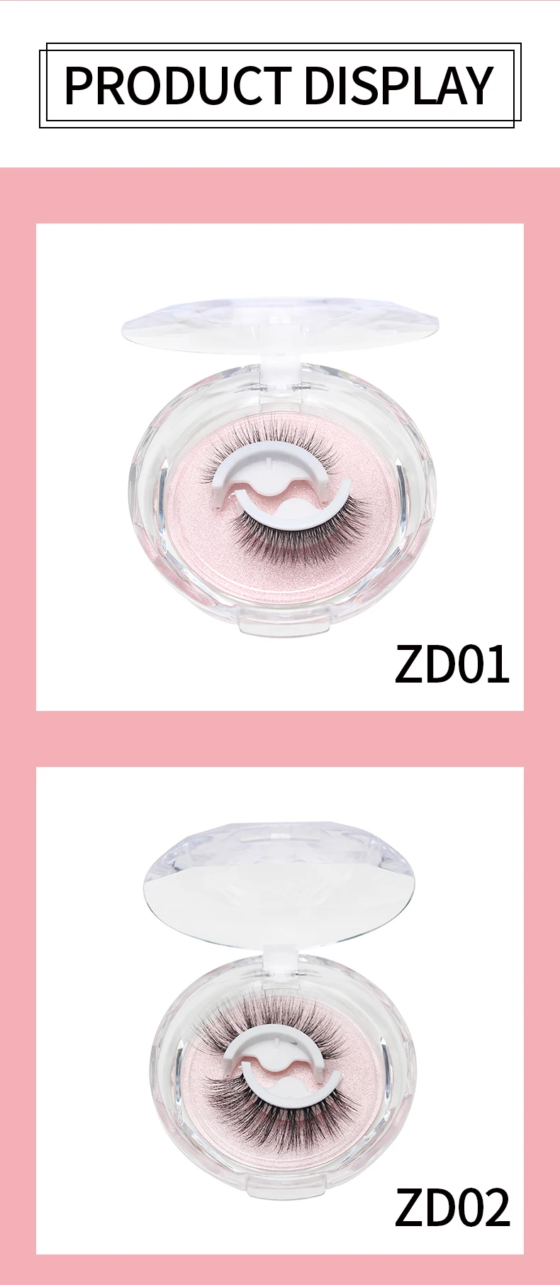 DINGSEN Koreanische Selbstklebende Wimpern Natürliche Wiederverwendbare Wimpern Manga-Wimpern Make-up-Produkte Ohne Klebstoff Wimpern – Detail 10