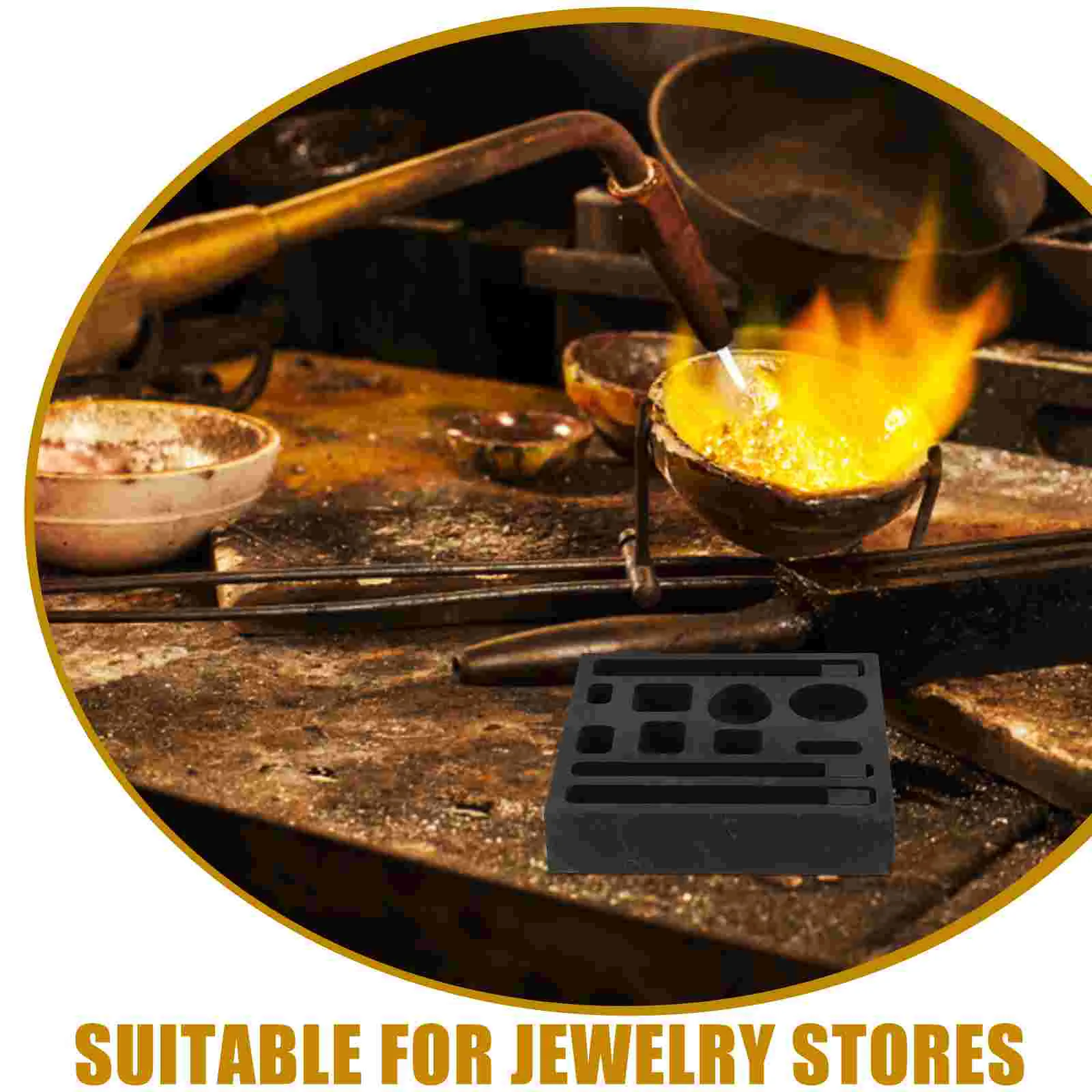 Gold and Silver Jewelry Mold Brass Melting Furnace Graphite Ingot Molds Square High-density