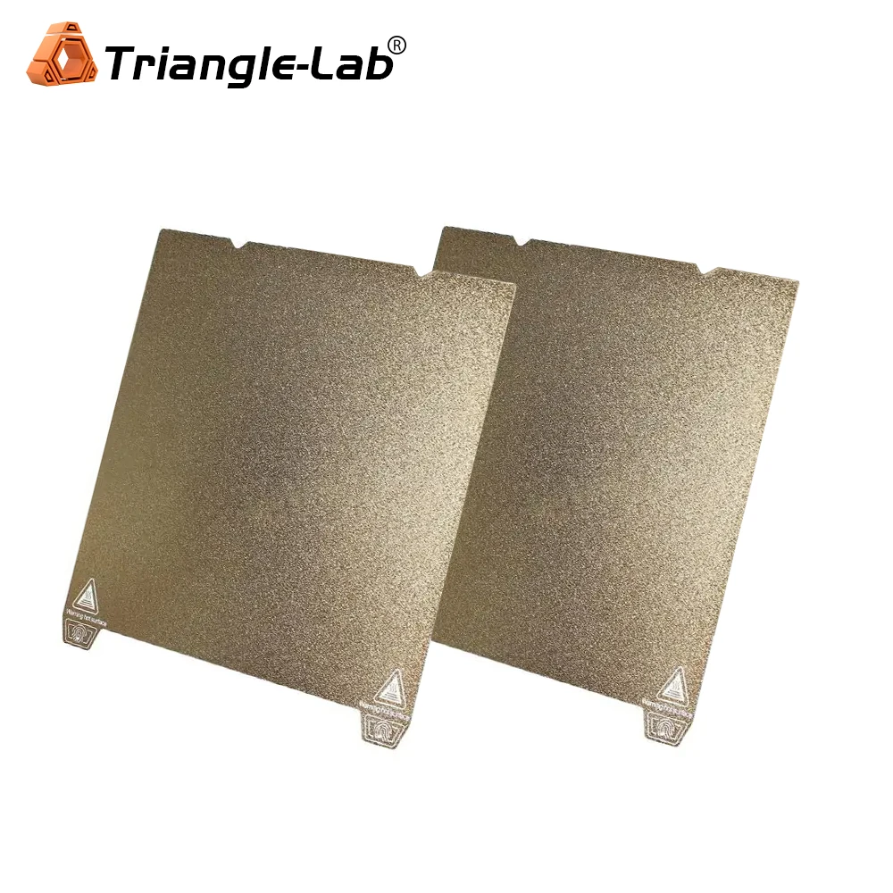 C Trianglelab 235 X 235 Gold ender 3 Double Sided Textured PEI Spring Steel Sheet Powder Coated PEI Build Plate For Ender 3