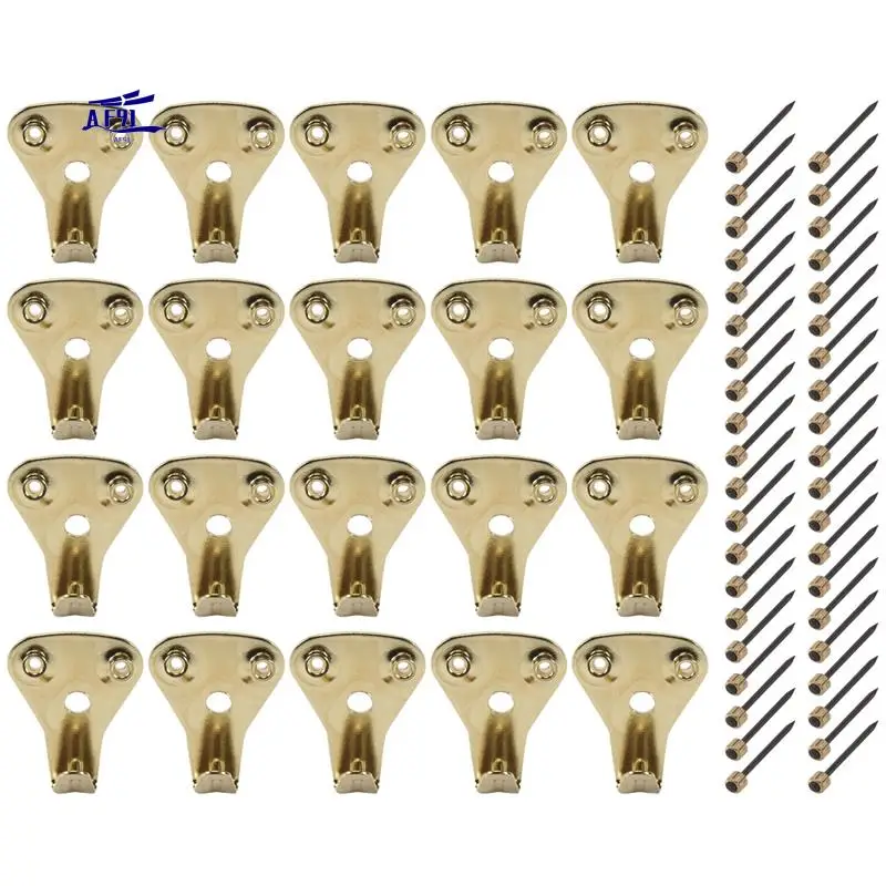 

AF91-20 Pack 50 Lbs Picture Frame Hangers Hooks With Nails, Heavy Duty Plaster Wall Pro Photo/Heavy Mirror Hanging Kit