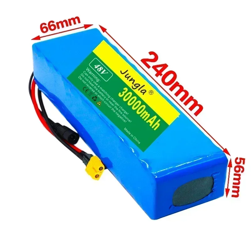 100% original 48V 30Ah 1000W 13S3P 18650 battery pack 54.6V electric with 25A discharge BMS