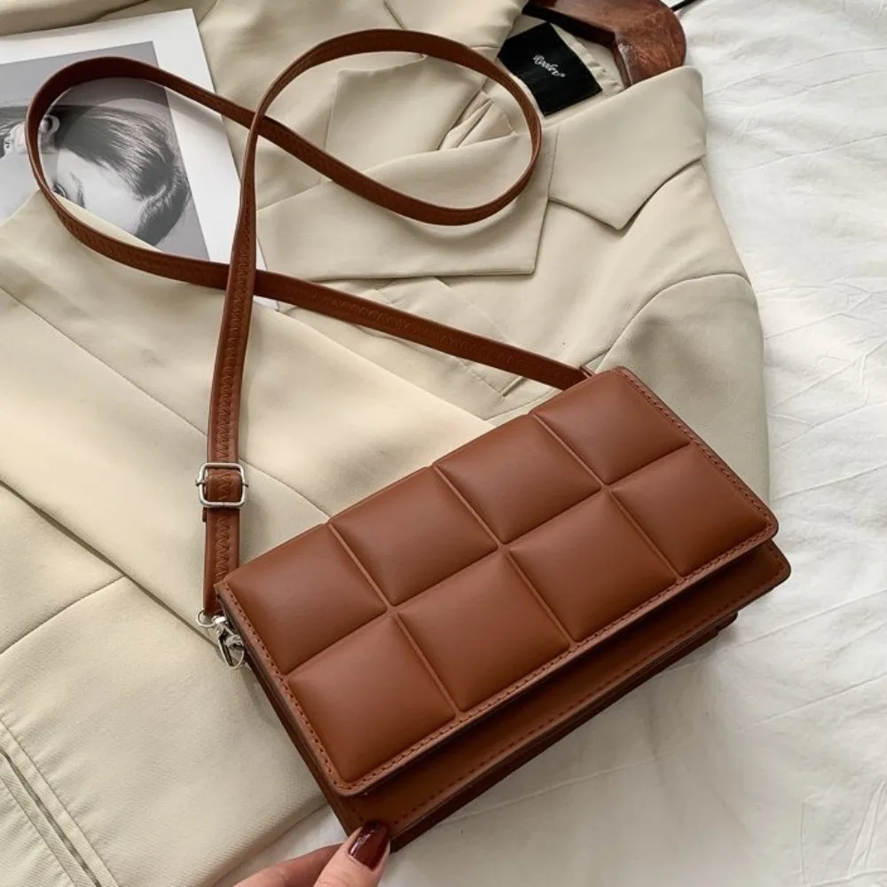 

Fashion Waterproof Messenger Bag Magnetic Snap Aesthetic Square Bag PU Leisure Single Shoulder Bag Daily