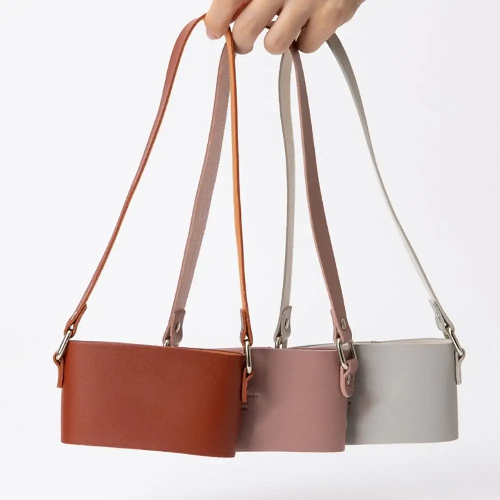 with strap Water Bottle Handle Shoulder Strap Universal 30-40oz Bottles Tumbler Handle PU Leather Water Bottle Sling for
