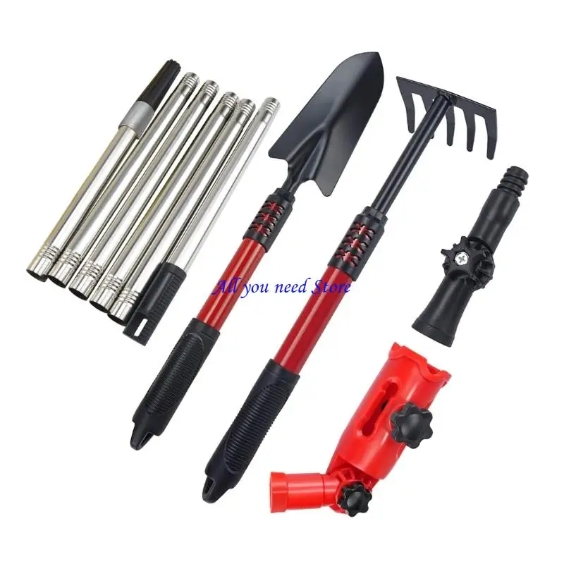 

K9FB Gardening Multiple Gutter Cleaner 1.7M Poles With Tightening Screws Plastic Metal Construction Leaves Removal Tool