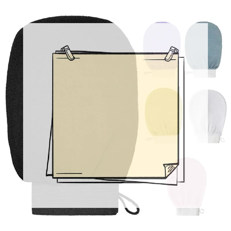 قطعة واحدة من قفاز التقشير المزدوج الجانبي - منظف الجسم من السيليكون للتنظيف العميق وإزالة الجلد الميت واستخدام الاستحمام #1