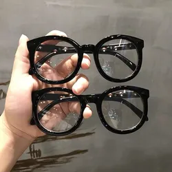Diopter -0.5 to -6.0 Big Size Round Black Myopia Glasses Reading Glasses for Women Men Optical Spectacle Frame Computer Eyewear