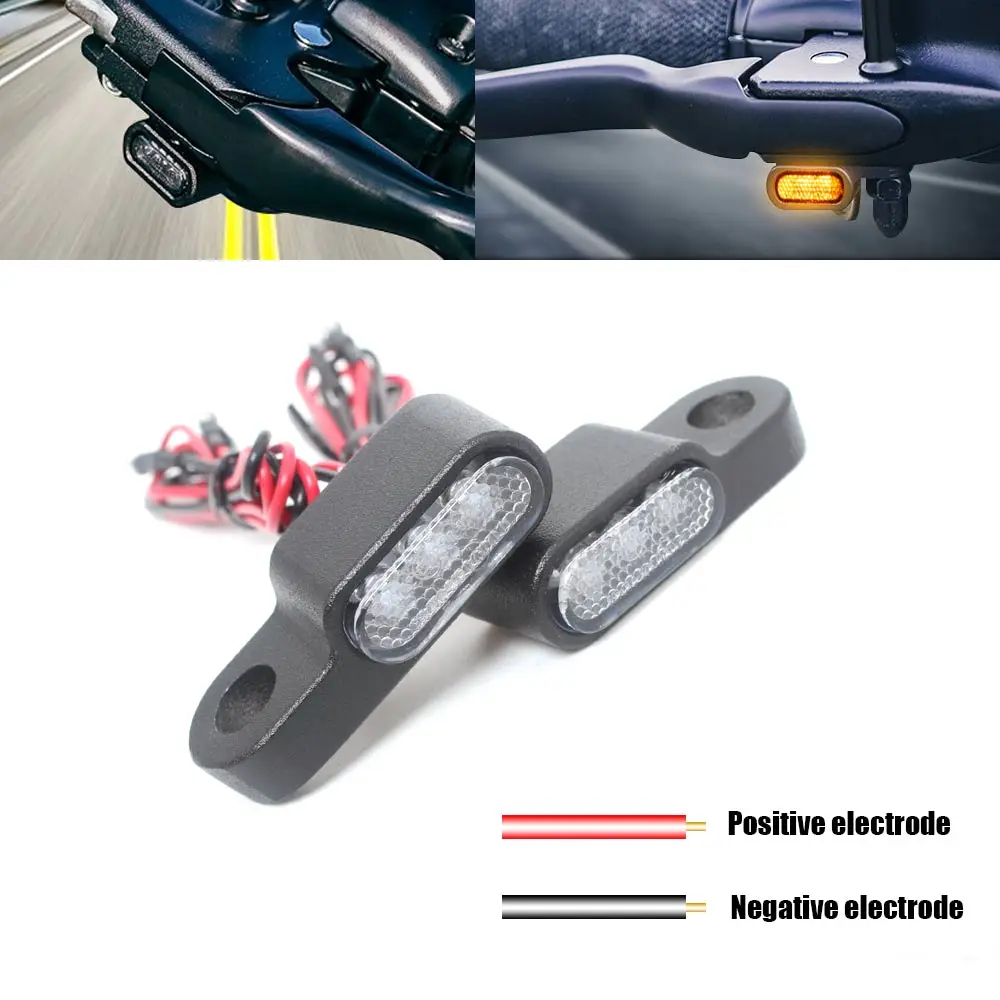 Pieza de motocicleta, luces LED de señal de giro, luces intermitentes ámbar, lámparas para Harley Honda Yamaha direccionales para