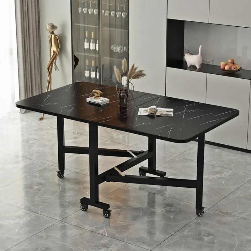 Kitchen Unique Dining Table Extendable Long Unfoldsnle Designer Dining Tables Modern Black Mesas De Jantar Home Furniture