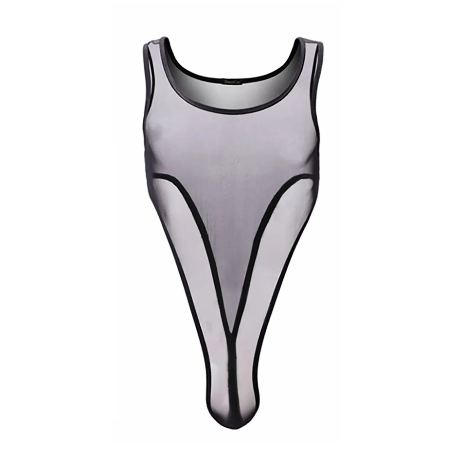 

2024 Hot Sale Sexy Erotic Mens Shapewear Singlets Sexy Underwear Fitness Sport Mesh Breathable Undershirts Men Bodysuit Thongs