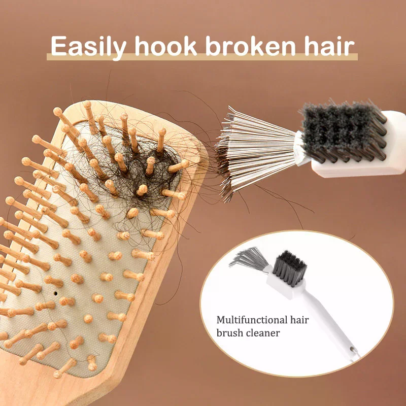 2 In1 Comb Cleaner Delicate Cleaning Hair Brush Comb Cleaning Tools Handle Embeded Tool Airbag-comb Cleaner Edge Brush