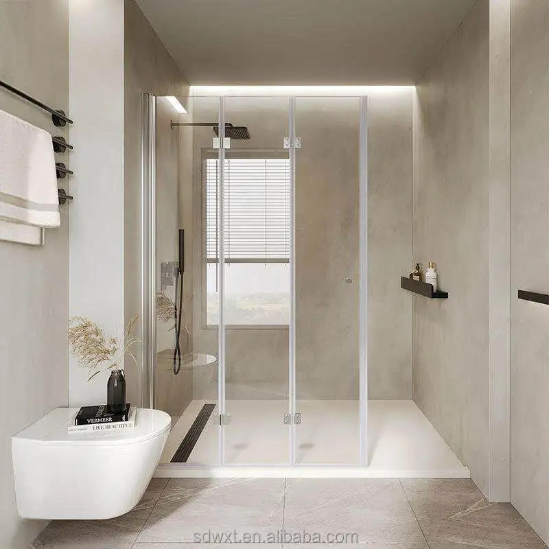 Modern Customized Luxury Walk-in Shower Enclosure with Glass Door Simple Design Eco-Friendly for Hotel Use