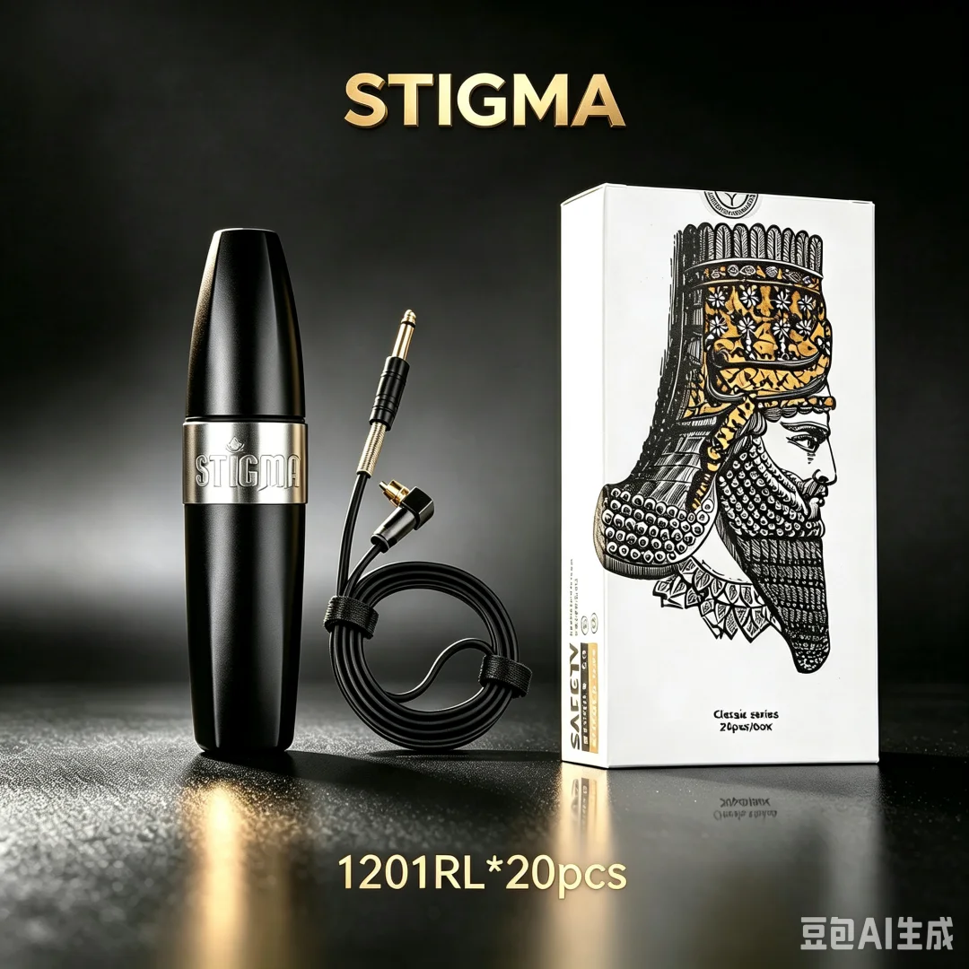 STIGMA brand tattoo needle handle, aluminum alloy handle, 1 tattoo handle+50 tattoo needles