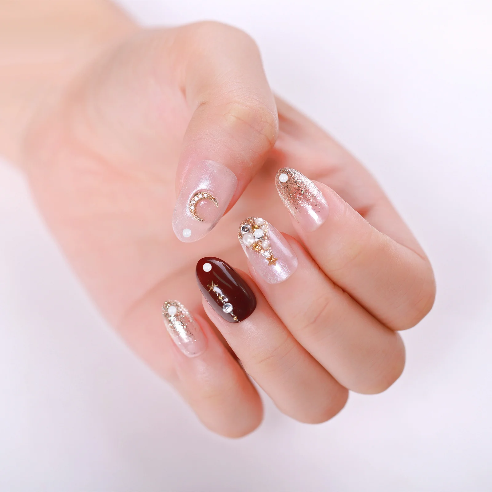 1箱3Dネイルフラワー 美しいネイルアートチャーム 電話ケース、バッグ、グリーティングカード、クラフトデザイン、ネイルジュエリー用品のデコレーションに