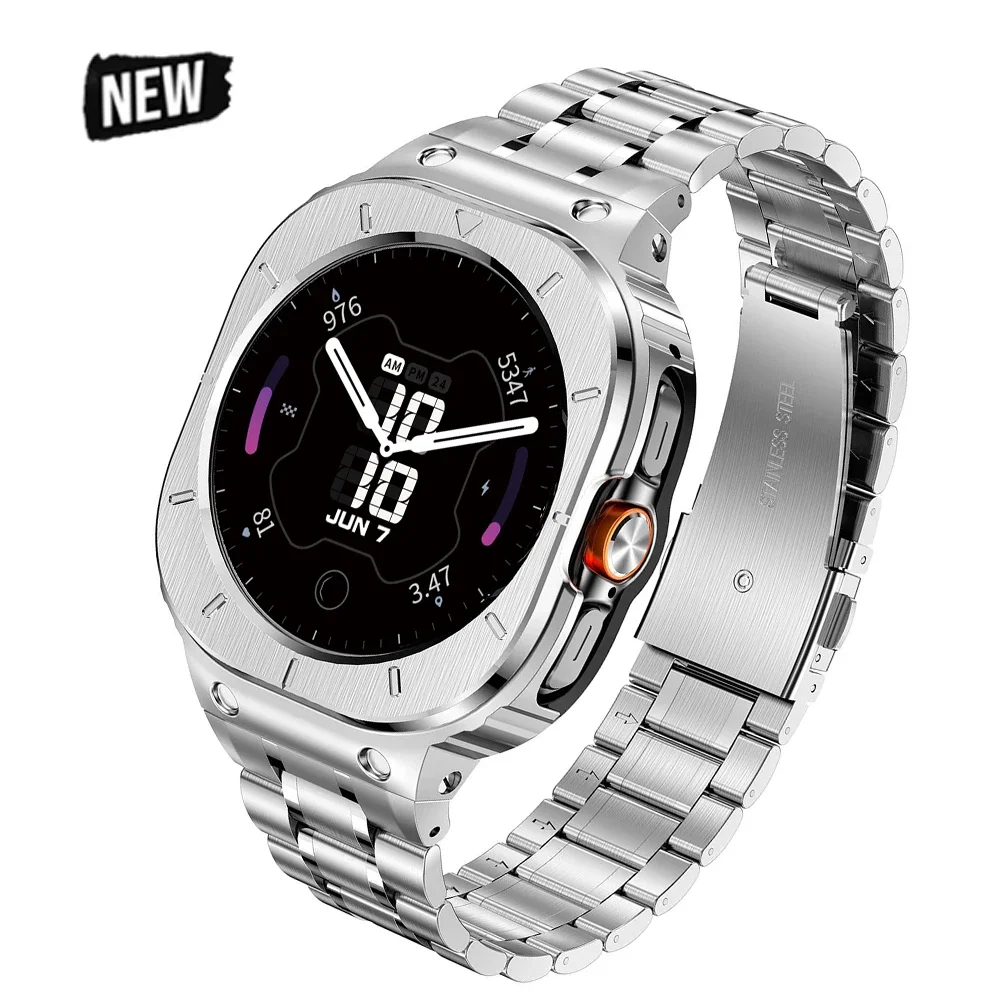 ステンレススチールケース-ストラップ-samsung-galaxy-watch-7-ultra-47mm用-ビジネスブレスレット-galaxy-watch-ultra-2025交換用バンド