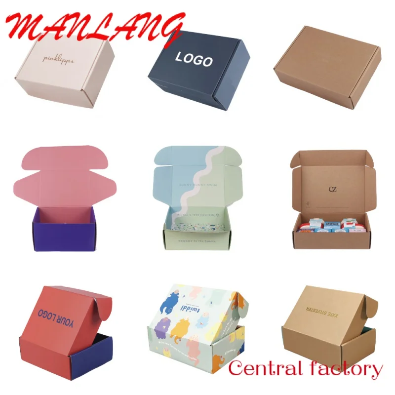 Custom  Free Design Custom Logo Carton Cardboard Print Fold Gift Mailing Shipping Paper Packaging Mailer Corrugated Box