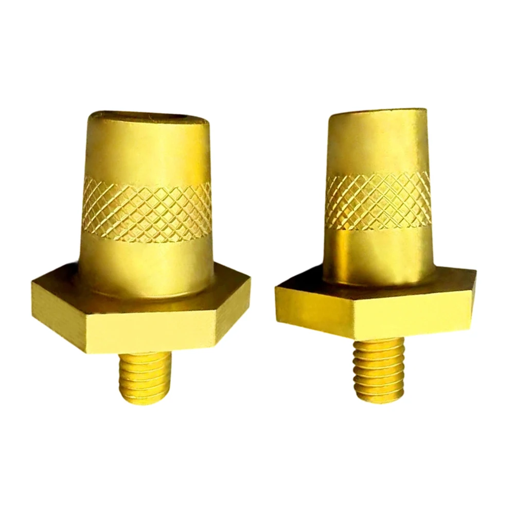 Automotive Brass Battery Terminals Conical Design Positive Negative for Car Truck RV Marine Jump Start and Auxiliary Power Setup