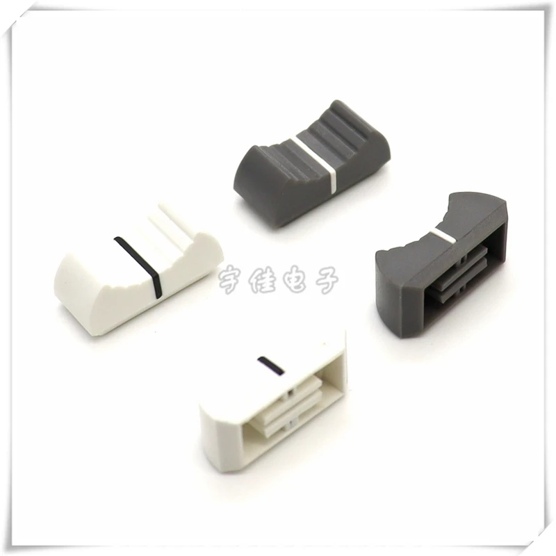10 قطعة 24 × 11.2 × 10 خلاط دفع مفتاح غطاء بطاقة الصوت Fader غطاء T حفرة مستقيم الشريحة الجهد دفع زر غطاء