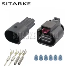 2 Sets 6-Pin LSU 4.9 Wide Band Oxygen Sensor Connector Waterproof Throttle Plug Compatible with 4H0973713 Auto Part