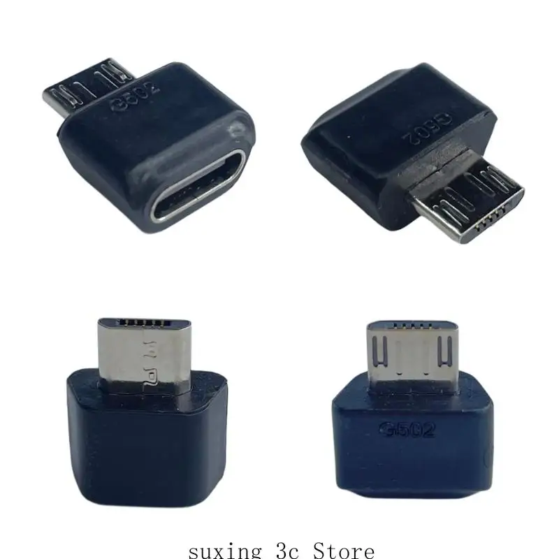 E8BE Micros USB To Type C Adapter Replacement for G502 Wireless Mouse Easy Repair Plastic Metal Construction