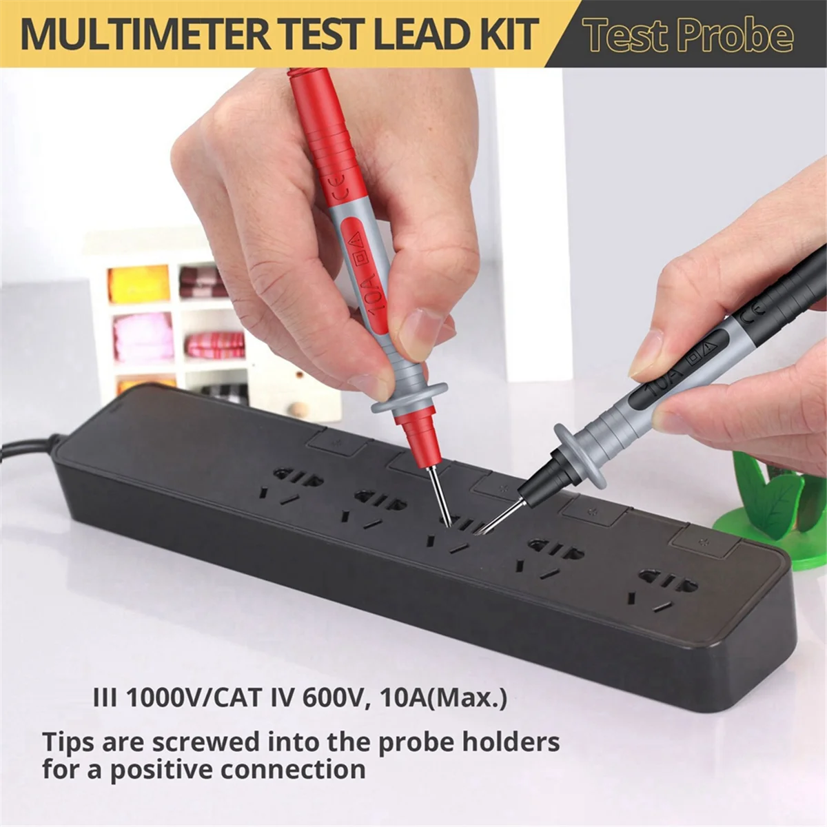 Multi Test Leads Kit Electrical Multimeter Test Lead with Alligator Clips Test Probe Spring Banana Plug