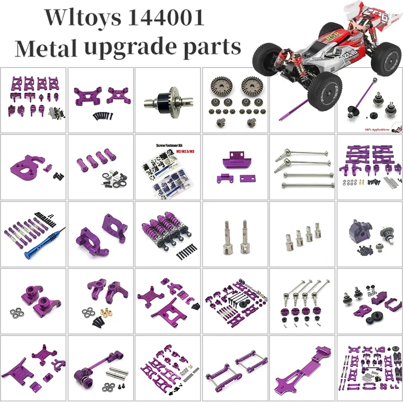 RC Automotive Metalen Upgrade Onderdelen Wltoys 144001 Centrale As Tweede Vloer Versie van Hond Bot Staart Gear Bumper Staaf Onderdelen