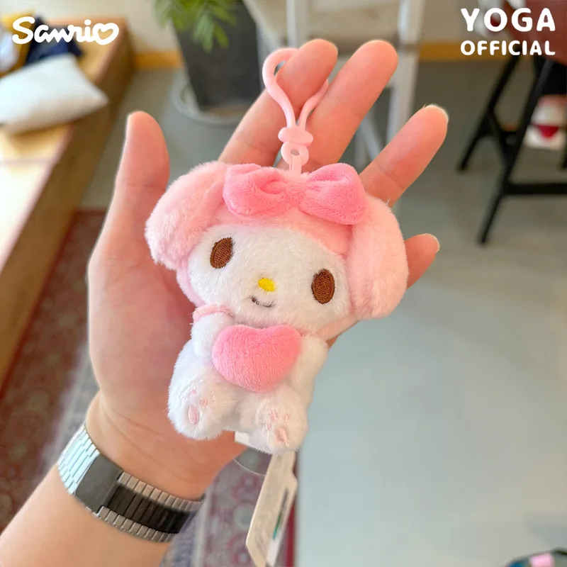 Anime My Melody Plüschtiere Cinnamoroll Puppe Schlüsselanhänger Anhänger Kawaii 8,5/9,5 cm Paar Buch Verpackung Dekoration Urlaub Geschenke