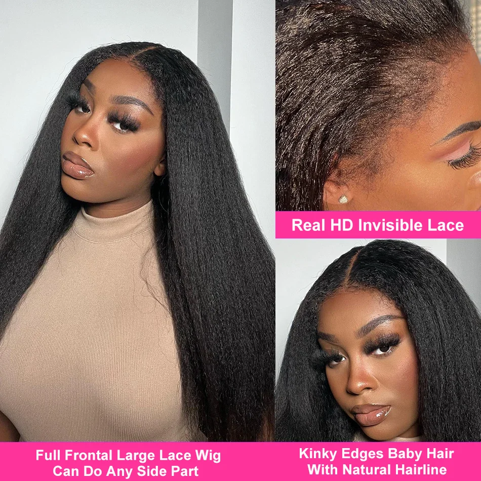 30 34 بوصة شفافة 13x4 13x6 الدانتيل الباروكة الأمامية قبل قطعها غريب مستقيم 360 الدانتيل أمامي شعر الإنسان غلويليس شعر مستعار للنساء #4