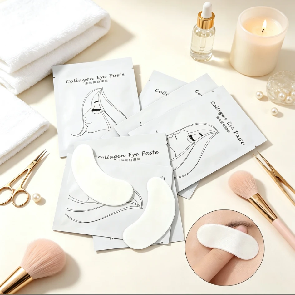 50PCS Eyelash Extension Isolation Eye Pads, Hydrogel Under Eye Patches for Lower Lashes