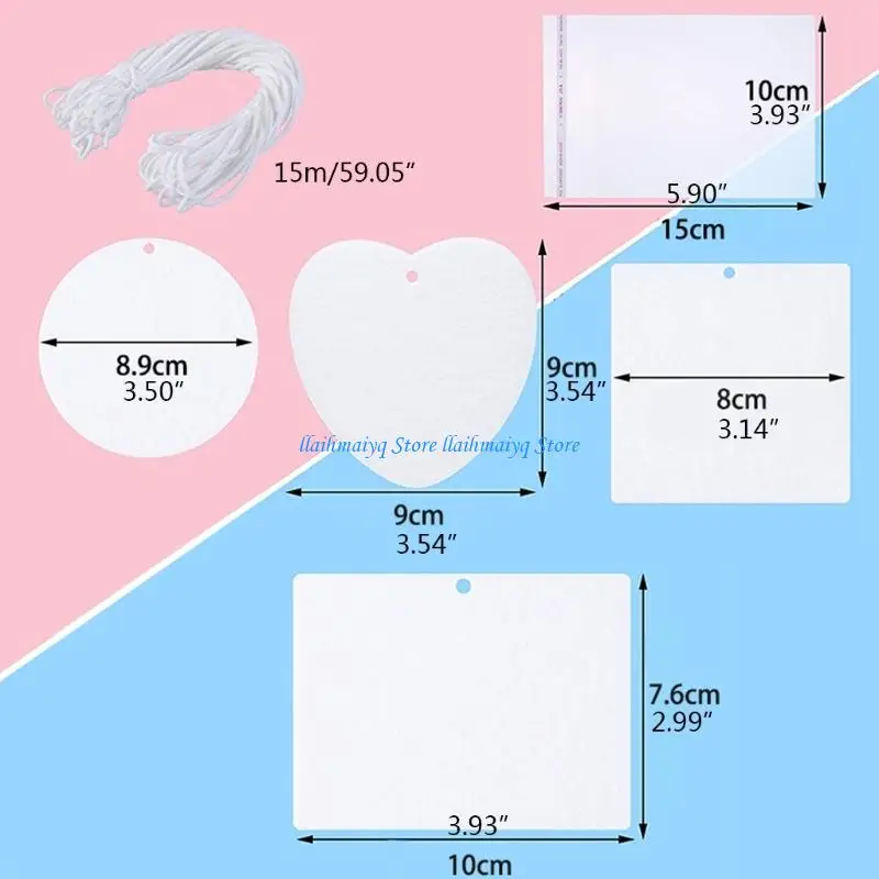 573B DIY Air Freshene Sublimation Air Fresheners Blanks Car Scented Hanging Sheets