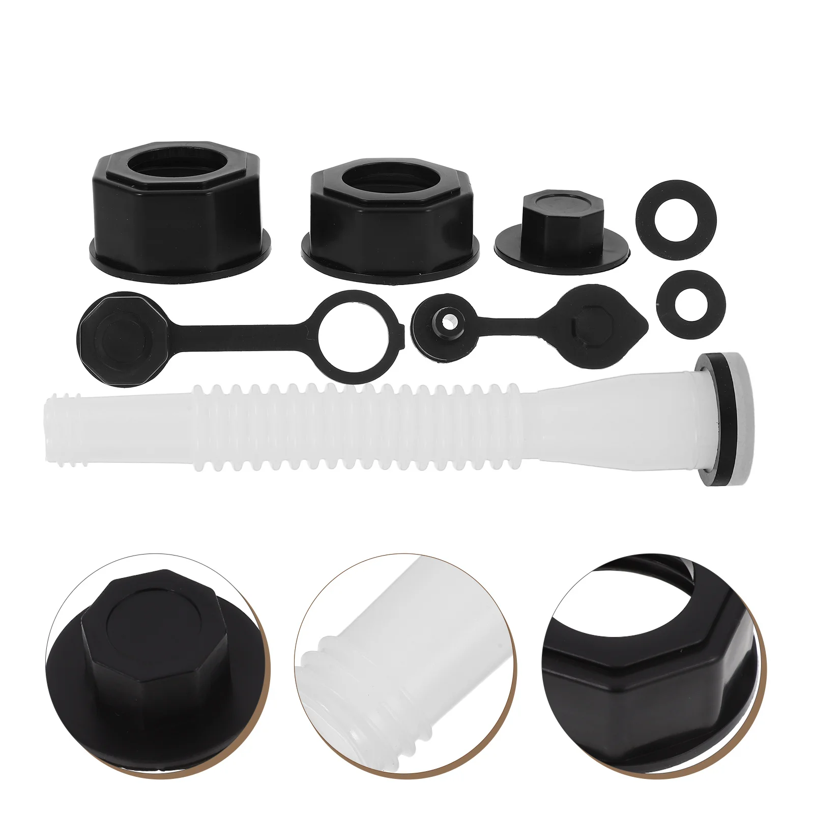 

1Set Gas Can Spout Replacement Durable Pe Fuel Tank Nozzle Kit Smooth Flow Gas Refill Tool Propane Tank Adapter for Camping