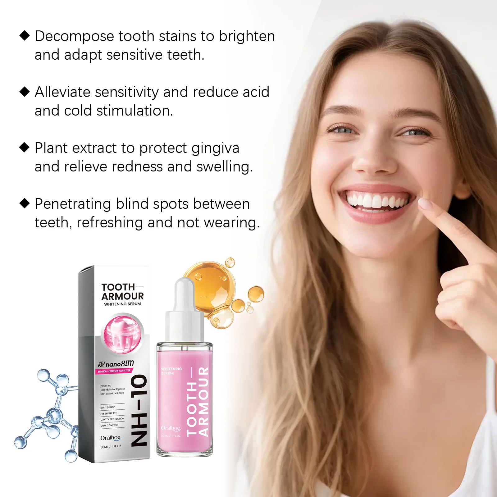 7 Days Fast White Teeth Whitening Gel Liquid Deep Clean Plaque Stains Bleaching System Fresh Breath Oral Care for Men Women
