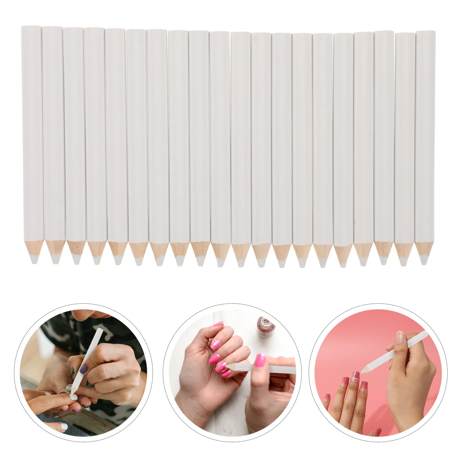 

50Pcs White Wax Pencil Rhinestone Picker Pen Nail Art Tool Accurate Dotting Fabric Marking Craft Accessories DIY Nail Art Tools
