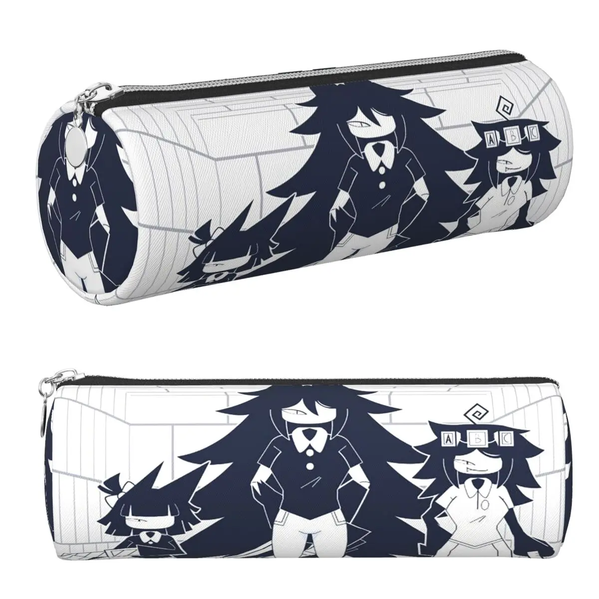 FPE Miss Circle Doodle Cartoon Game Pencil Case Pen Holder Cylinder Pen Box Pencil Bag for Kids Stationery Supplies