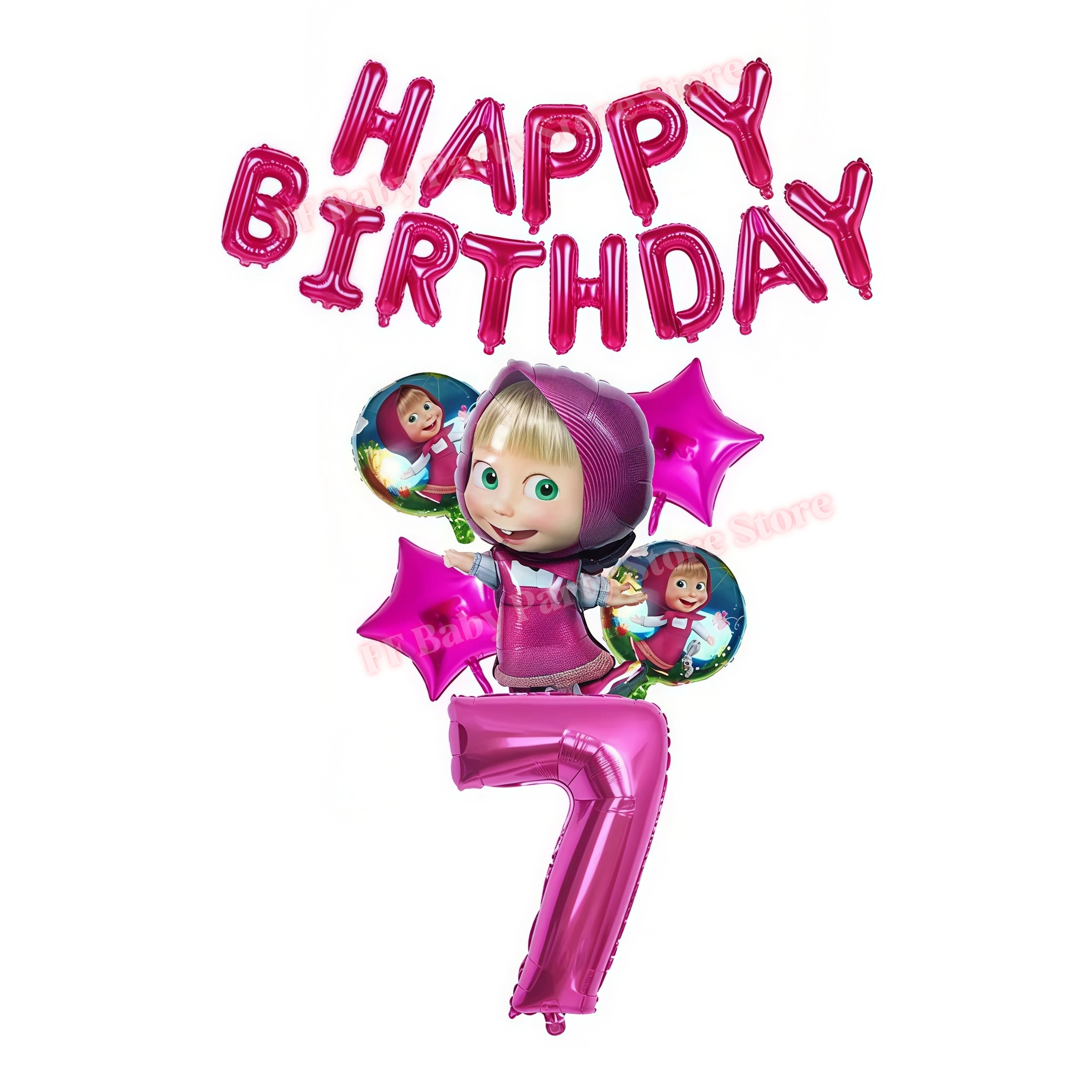 Niedliches Mädchen-Geburtstagsparty-Dekorationsset mit Bärenmotiv: Teller, Becher, Servietten, Ballons für Kinder, Babyparty-Zubehör, Geschenkideen – Detail 35