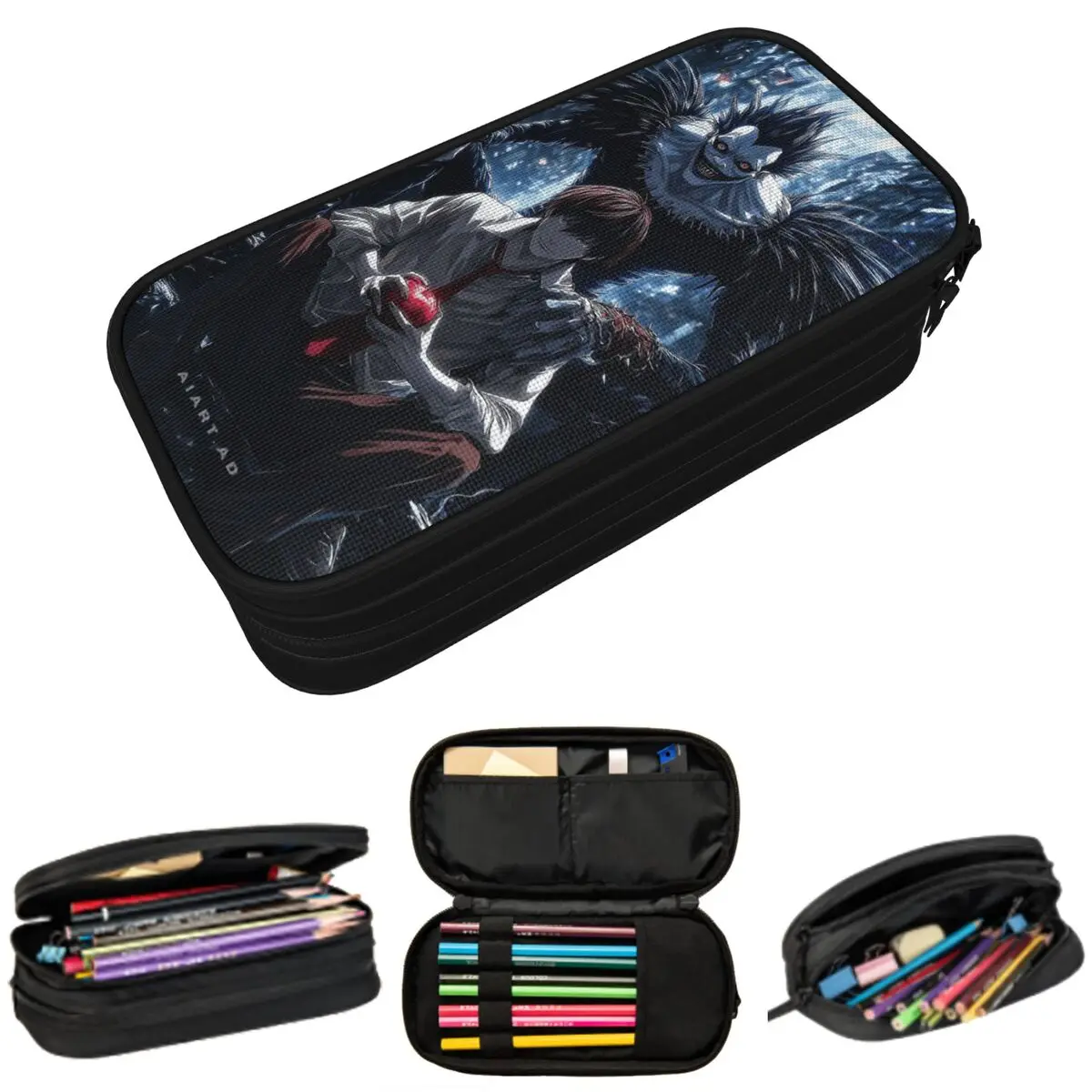 Deaths Notes Ryuk Anime Pencil Case for Boy Girl Gifts Pen Box Pencil Bag Stationery Supplies Pen Holder Bag