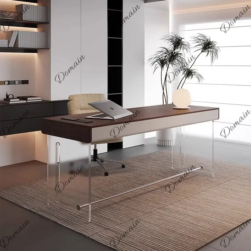 Acrylic Suspension Desk Solid Wood Premium Desk Living Room Home Office Study Computer Desk