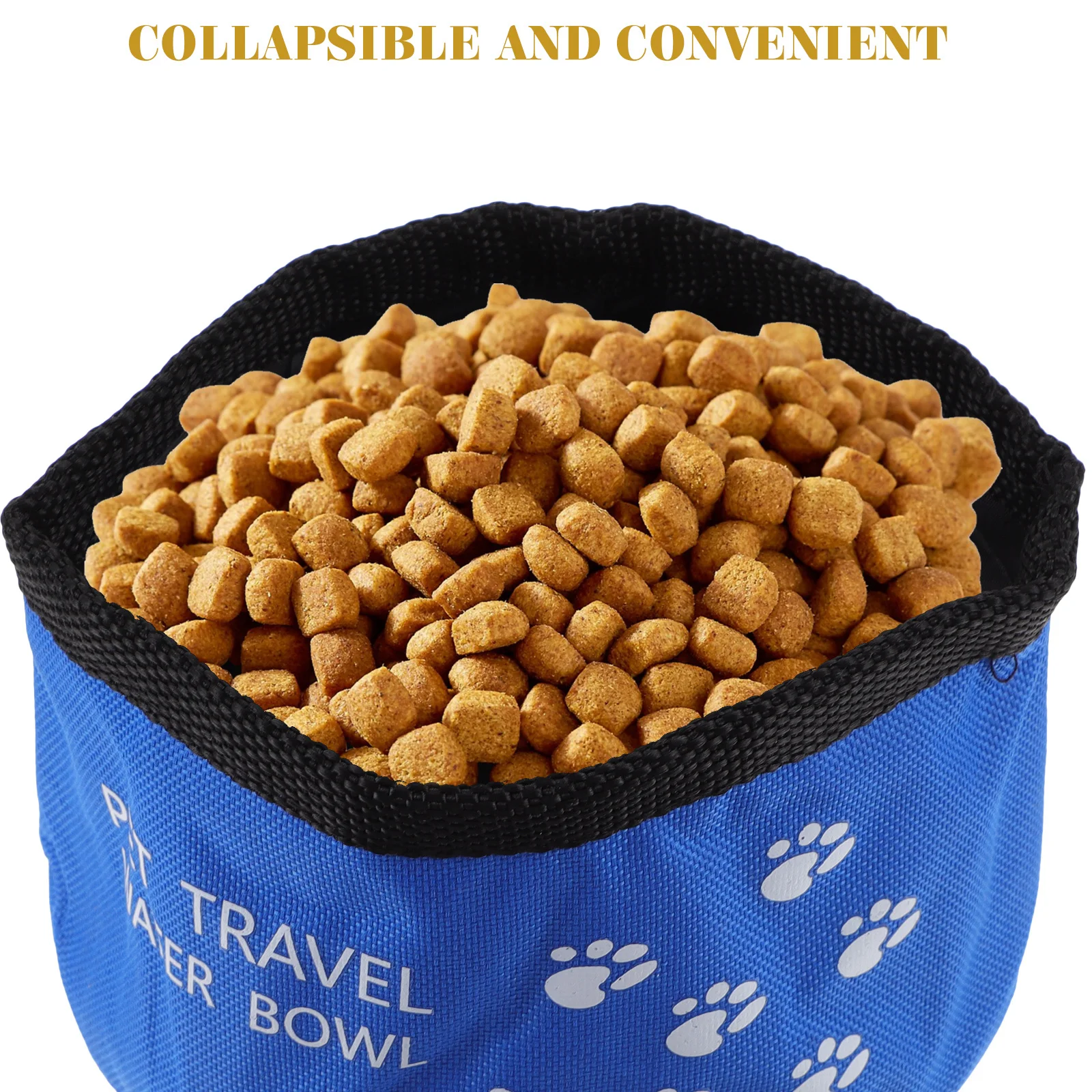 

2Pcs Waterproof Foldable Dog Bowl Food Grade Oxford Cloth Portable Travel Pet Water Feeding Dish Dog Bowl Expandable Cup