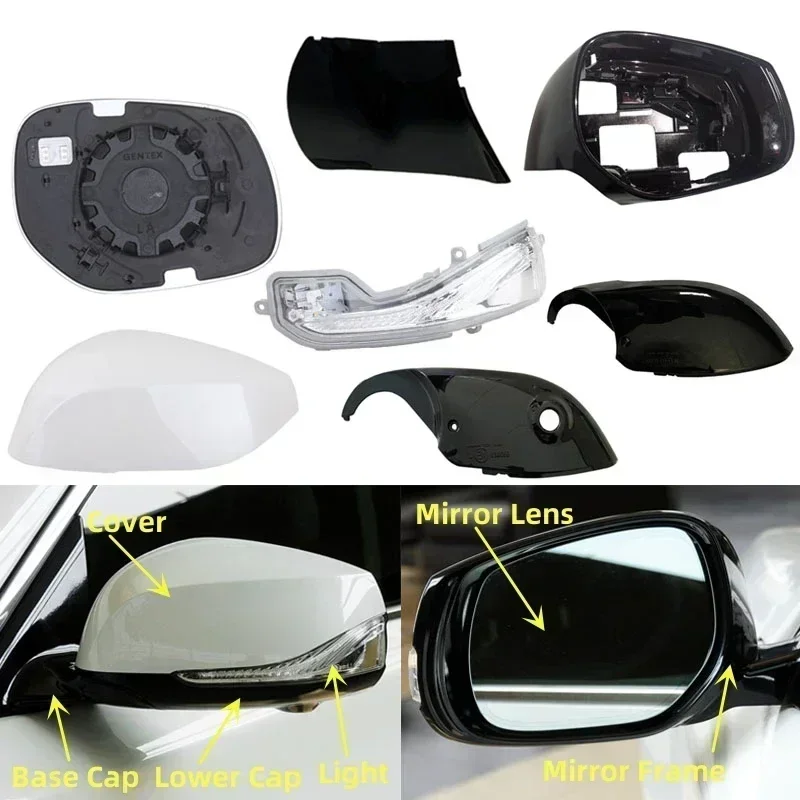ミラーレンズカバーフレームターンシグナルライトシェルコンピューターベースキャップインフィニティq50-q50s-q70-2014-2022-q60-qx30-16-20