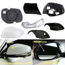 Side Rearview Mirror Lens Cover Frame Lower Shell Base Cap For Infiniti Q50 Q50S Q70 2014-2022 Q60 QX30 16-20