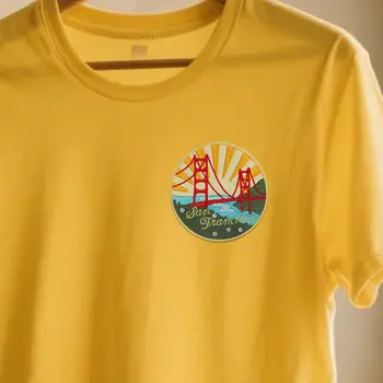 片舊金山金門大橋熨燙刺繡布貼,可縫製在牛仔褲、夾克、帽子、包包上,打造創意休閒風格 10 最佳銷售 牛仔褲補丁 - №5