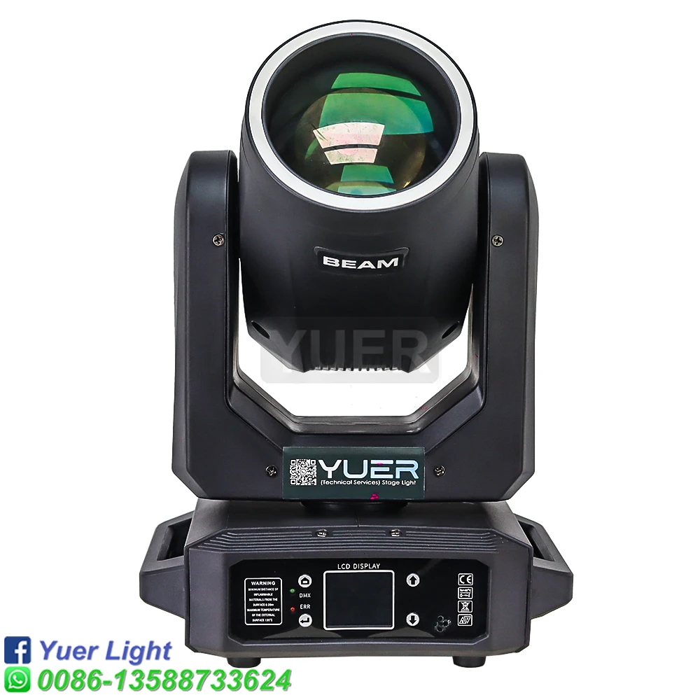 Imagem -03 - Led Ring Beam Spot Moving Head Light 18 Prisma Rotativo Efeito Arco-íris Disco Party Club Luzes do Palco Dmx512 Pcs 200w