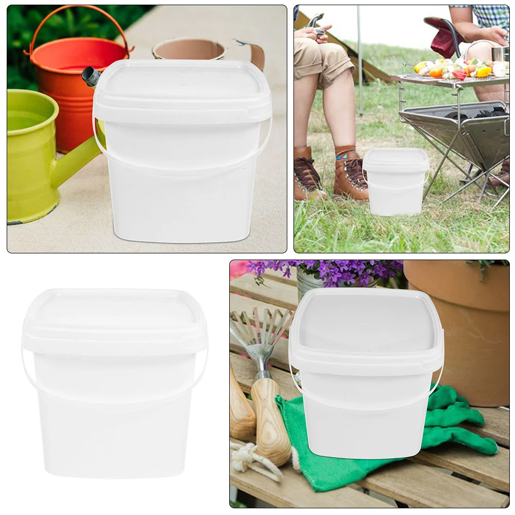 Bucket Food Containers Multipurpose Water Plastic with Lid Storage Tank Multi-functional Handle