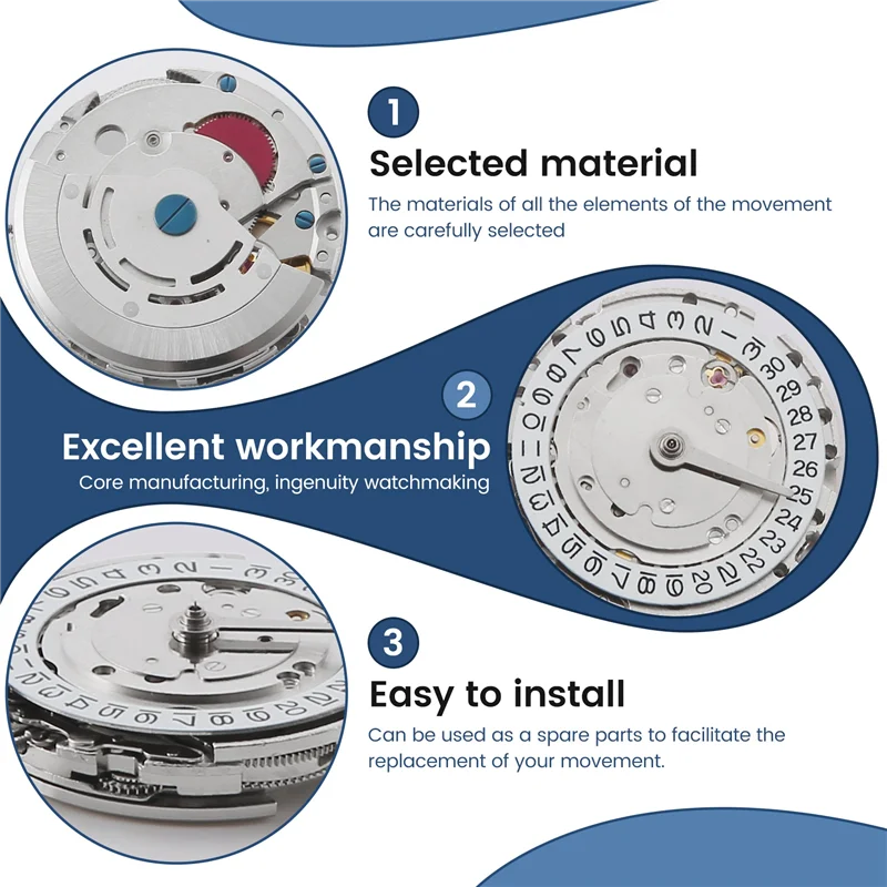 安定したパフォーマンス-2813 自動機械式 GMT 4 針ムーブメント、時針は独立して調整可能、時計アクセサリー