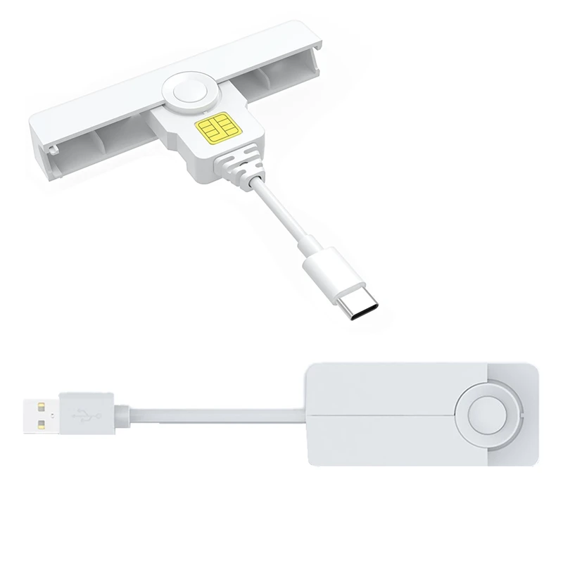 Smart Card Reader USB ATM Smart Card Reader Universele SIM-kaartlezer USB-CCID ISO-connector voor Windows Linux Type-C Duurzaam