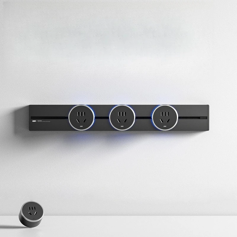 Mini pro magnetic track socket, kitchen side cabinet island removable track insert guide rail